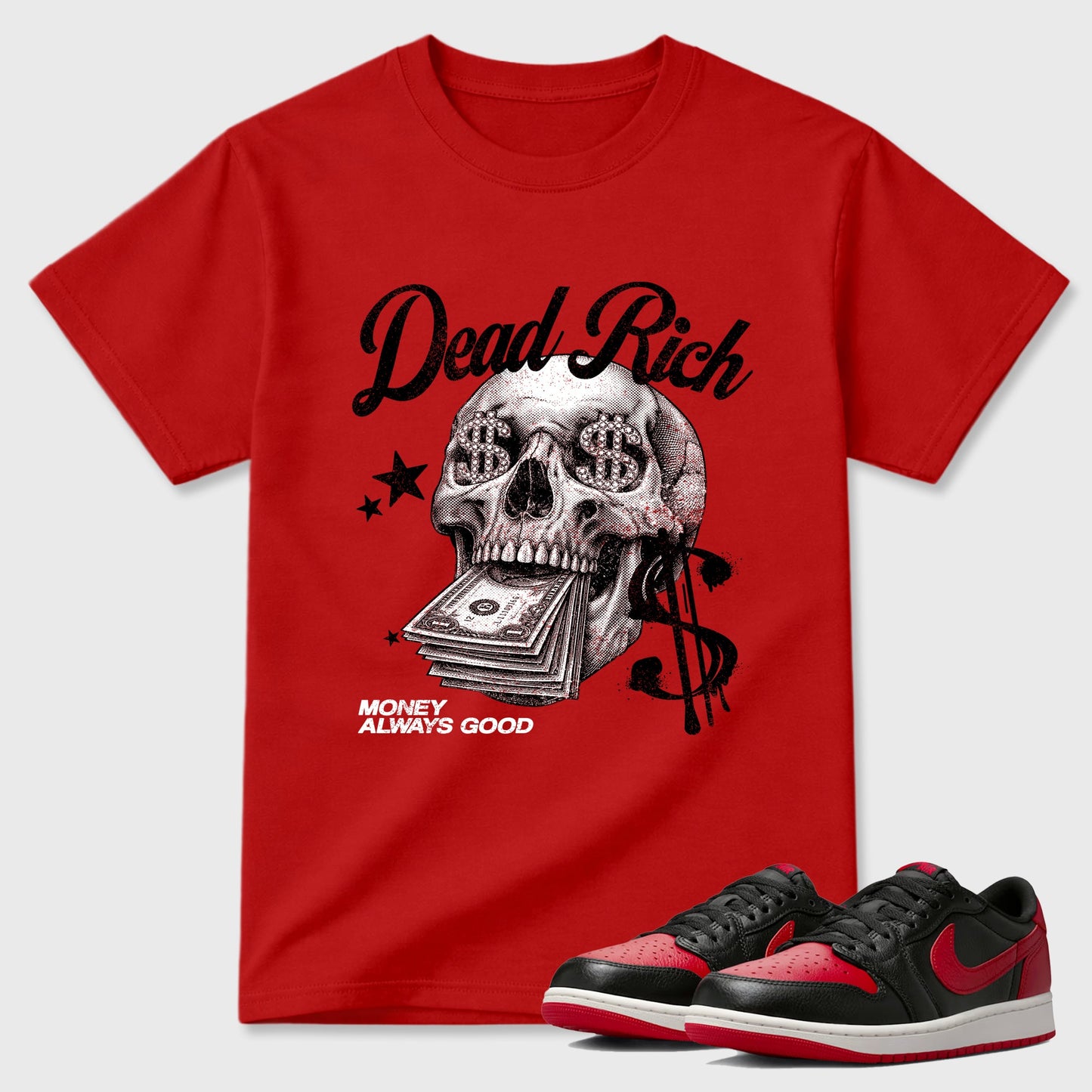 Dead Rich Sneaker Tees - Air Jordan 1 Banned