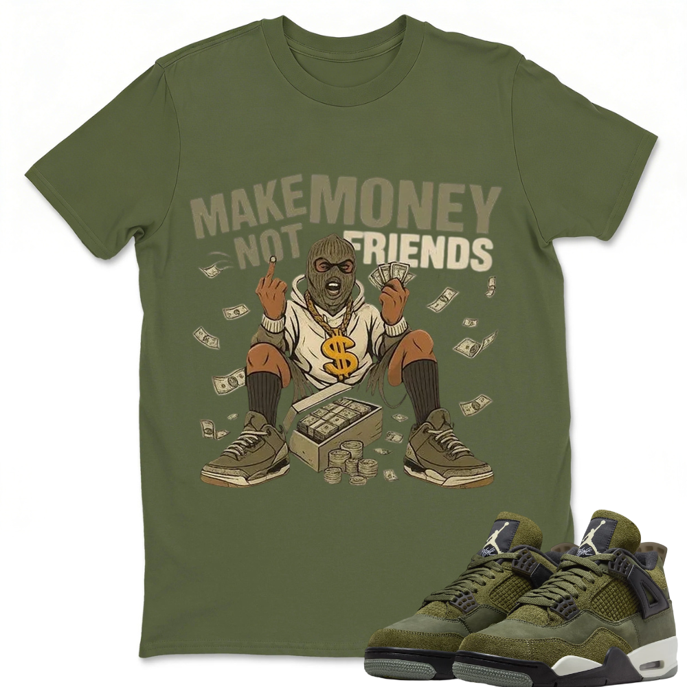 Make Money T Shirt To Match Jordan 3 Family Affair Medium Olive