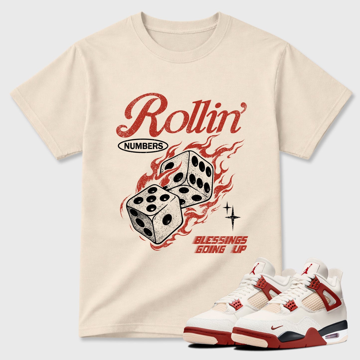 Rollin Numbers Sneaker Tees - Air Jordan 4 Brick After Brick