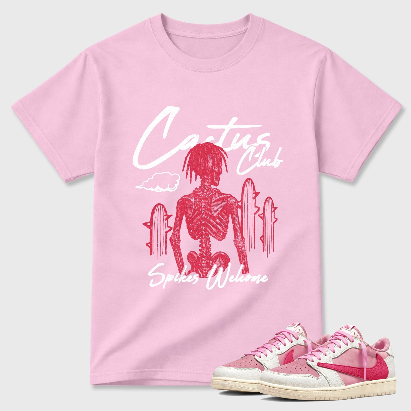 Cactus Club Sneaker Tees - Air Jordan 1 Travis Scott Tropical Pink