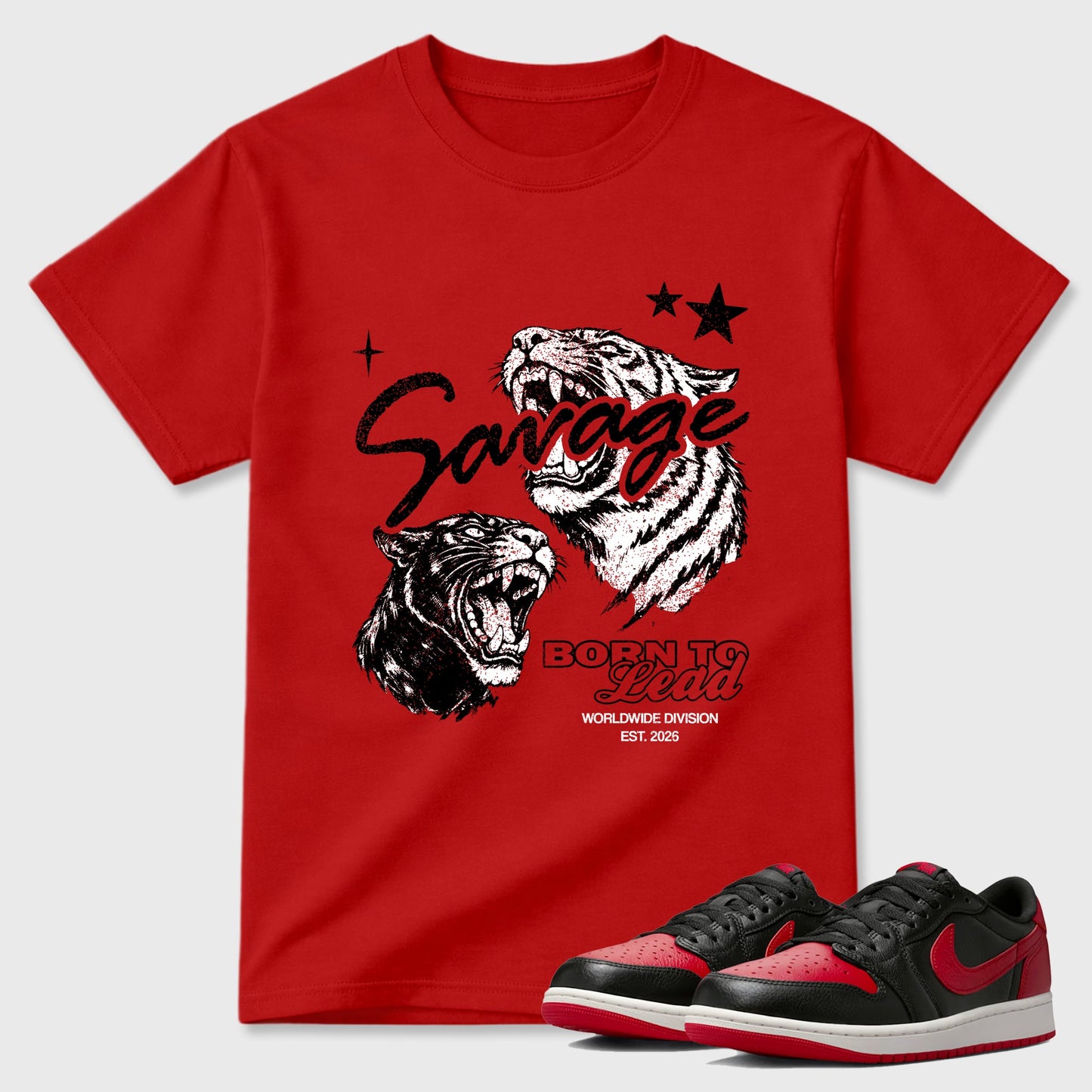 Vintage Savage Sneaker Tees - Air Jordan 1 Banned