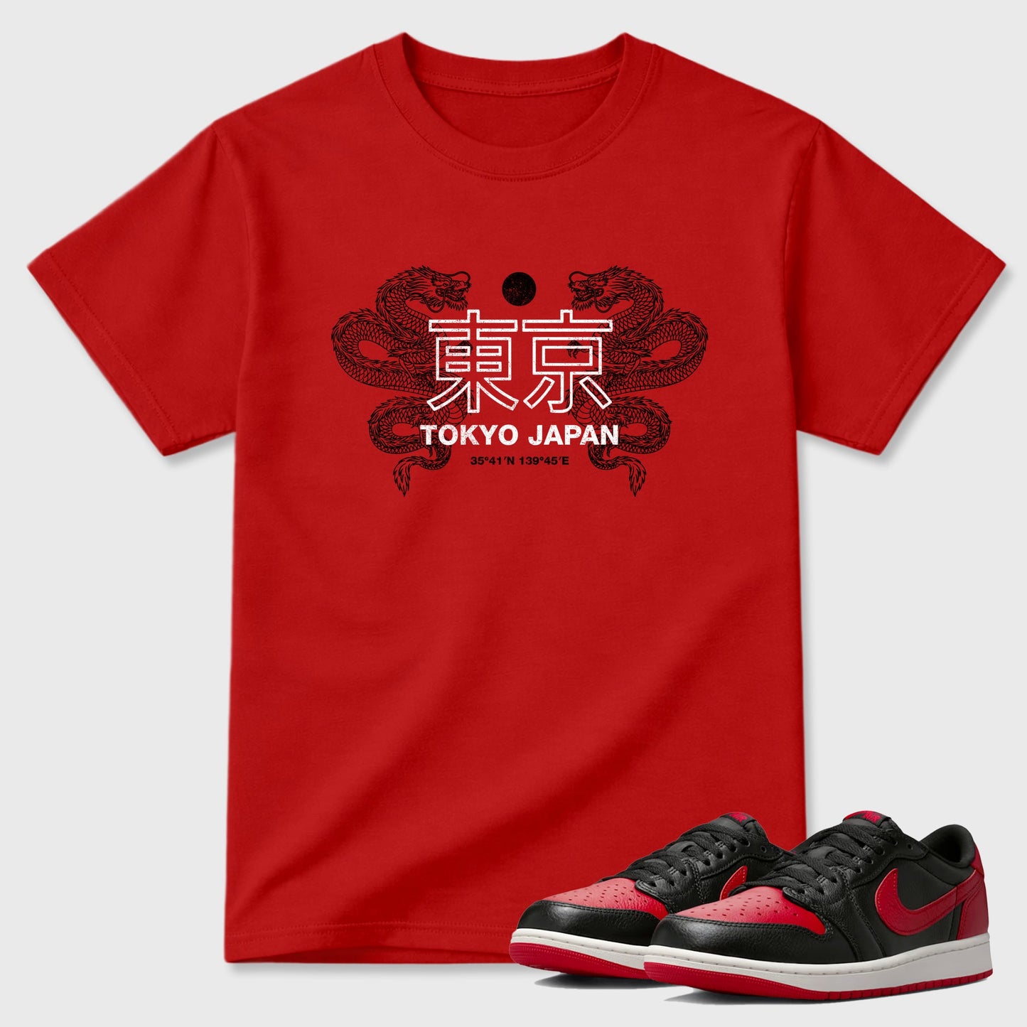 Tokyo Dragons Sneaker Tees - Air Jordan 1 Banned