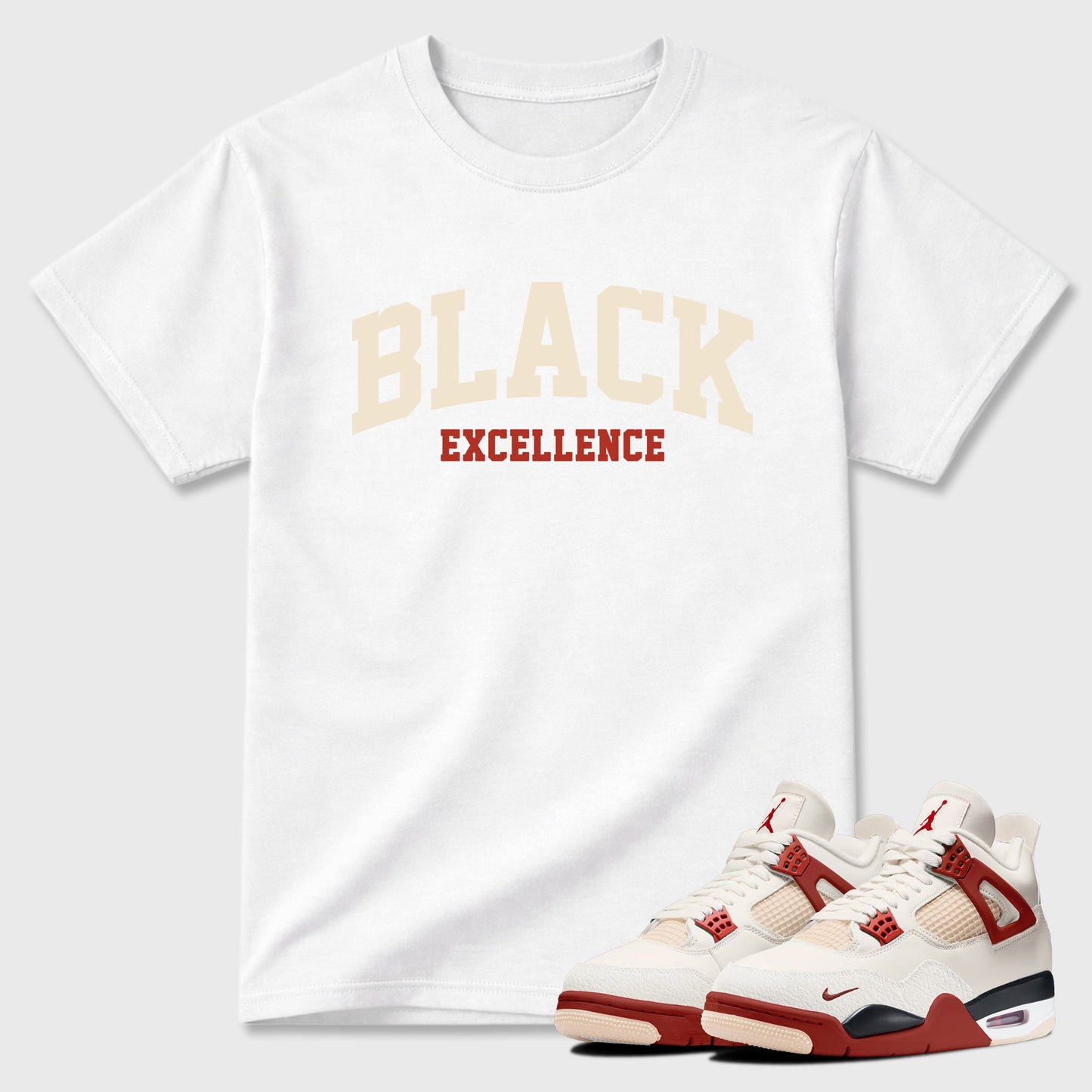 Varsity Black Excellence Sneaker Tees - Air Jordan 4 Brick After Brick