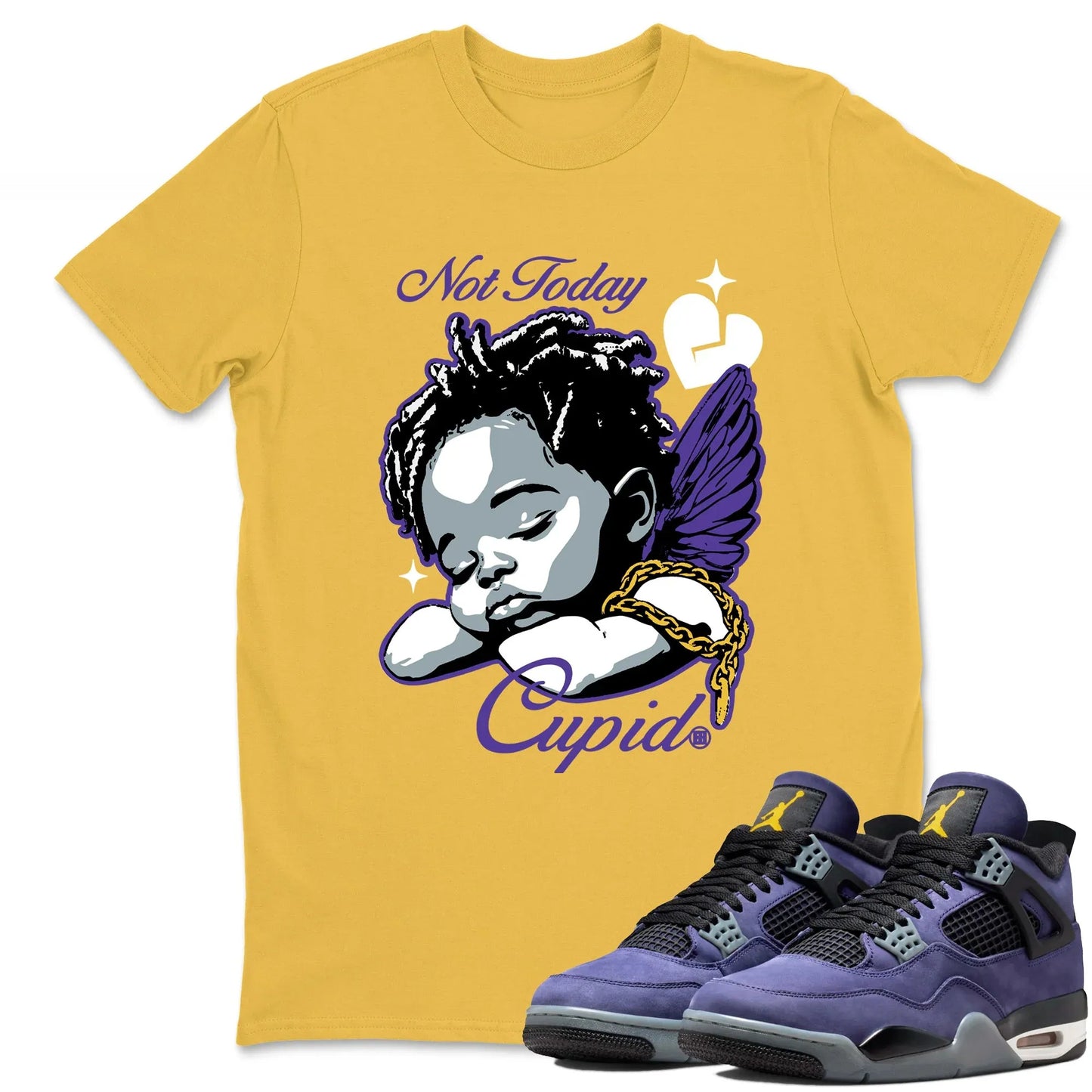 Not Today Cupid RUNIX Sneaker Tees - Air Jordan 4 Lakeshow