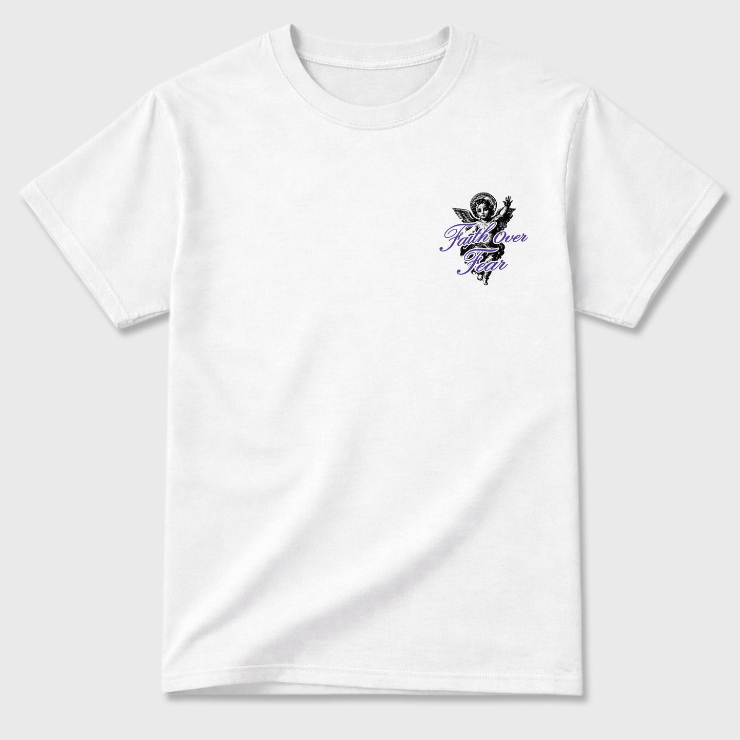 Faith Over Fear Sneaker Tees - Air Jordan 4 Lakeshow
