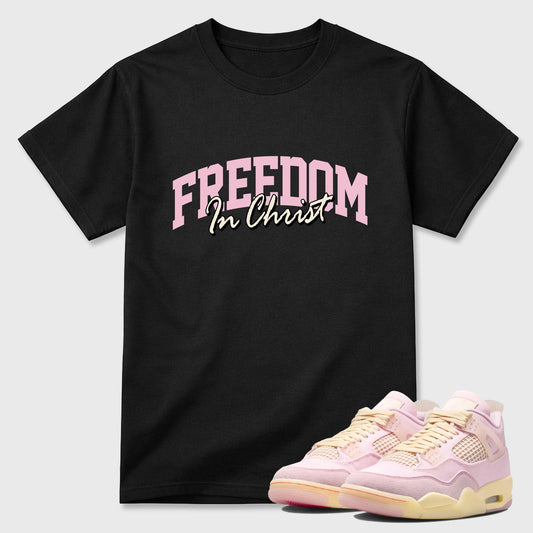 Freedom In Christ  Sneaker Tees - Air Jordan 4 Iced Carmineo
