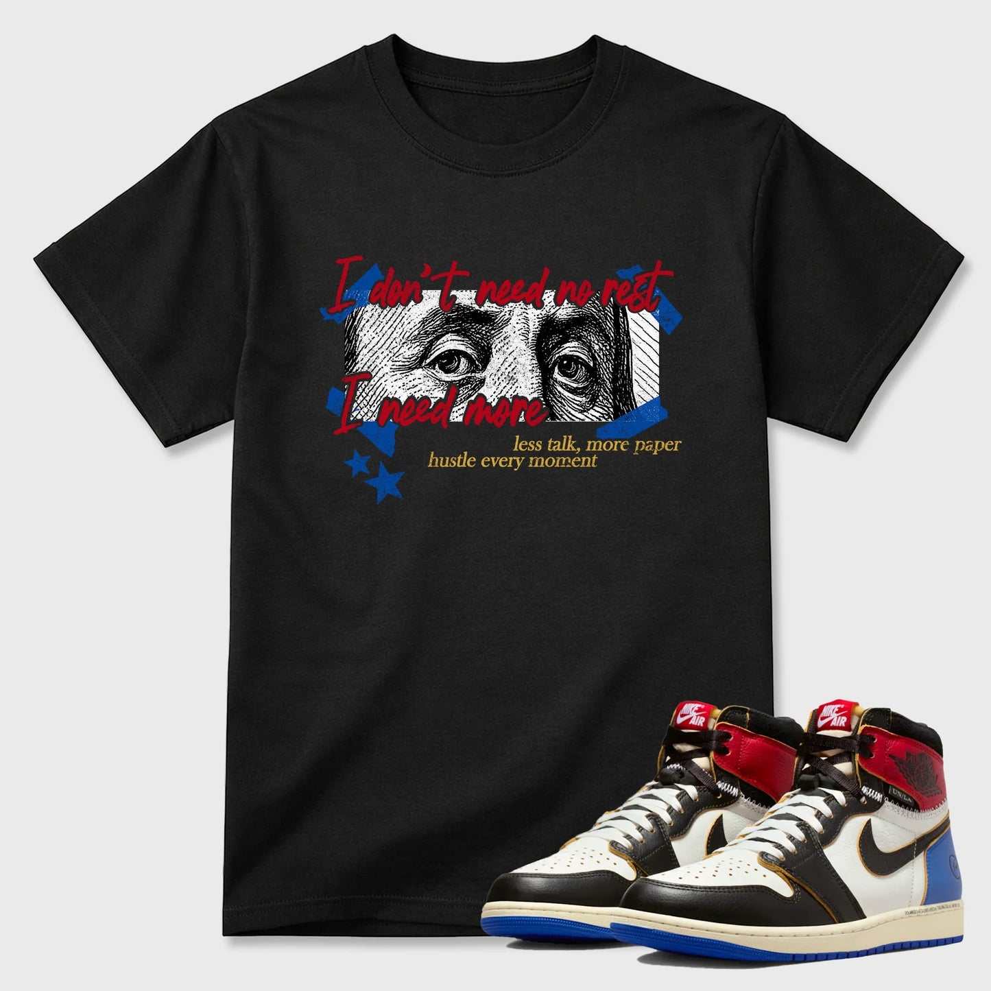 I Need More RUNIX Sneaker Tees - Air Jordan 1 Union x Fragment
