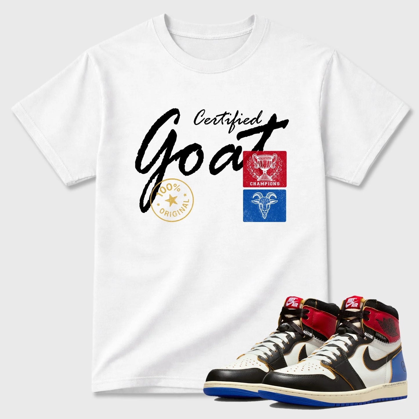 Certified Goat RUNIX Sneaker Tees - Air Jordan 1 Union x Fragment