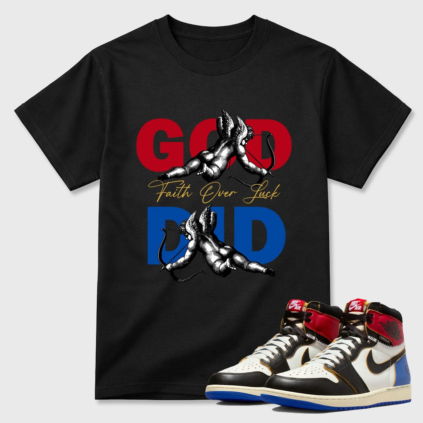 God Did RUNIX Sneaker Tees - Air Jordan 1 Union x Fragment