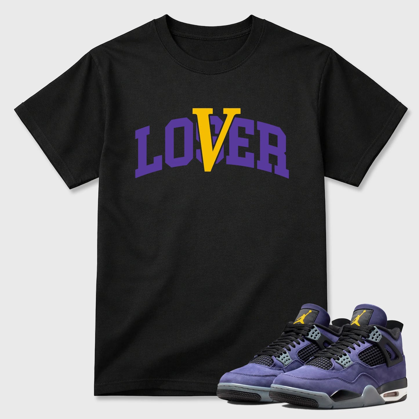 Loser Lover Varsity RUNIX  Sneaker Tees - Air Jordan 4 Lakeshow