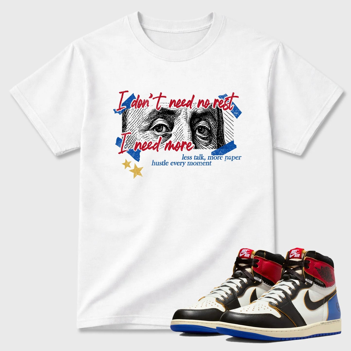 I Need More RUNIX Sneaker Tees - Air Jordan 1 Union x Fragment