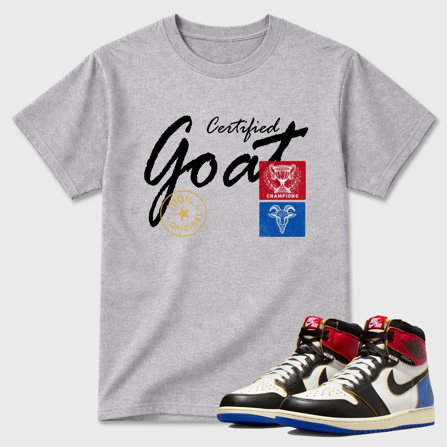 Certified Goat RUNIX Sneaker Tees - Air Jordan 1 Union x Fragment