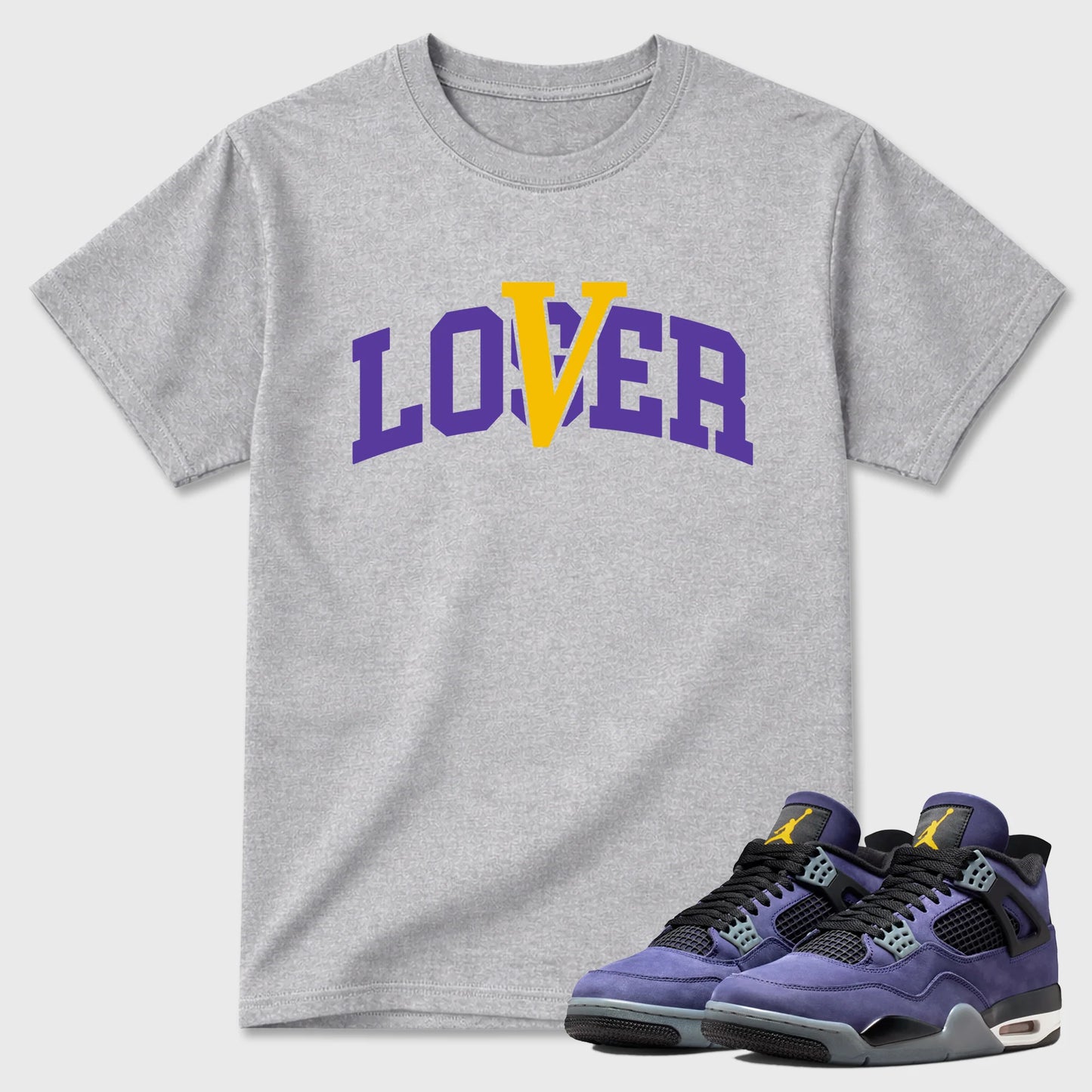 Loser Lover Varsity RUNIX  Sneaker Tees - Air Jordan 4 Lakeshow
