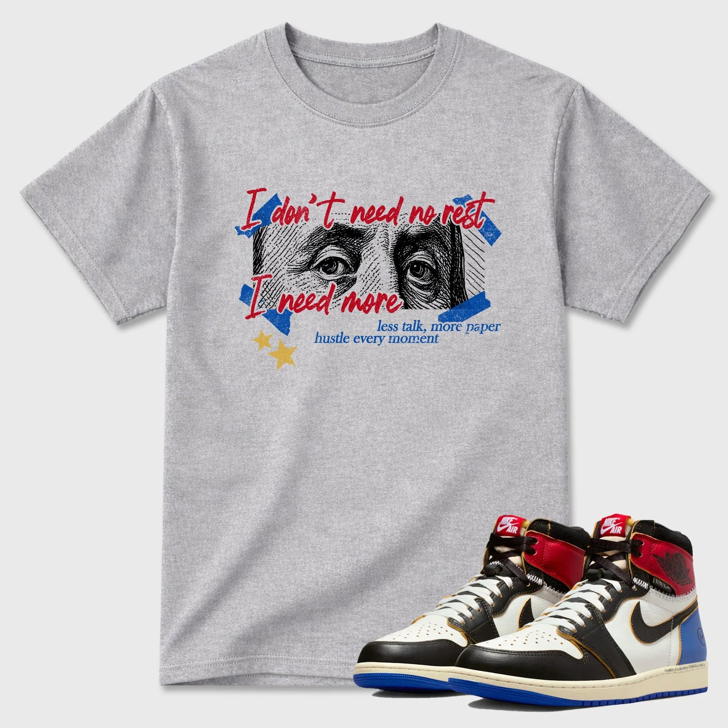 I Need More RUNIX Sneaker Tees - Air Jordan 1 Union x Fragment