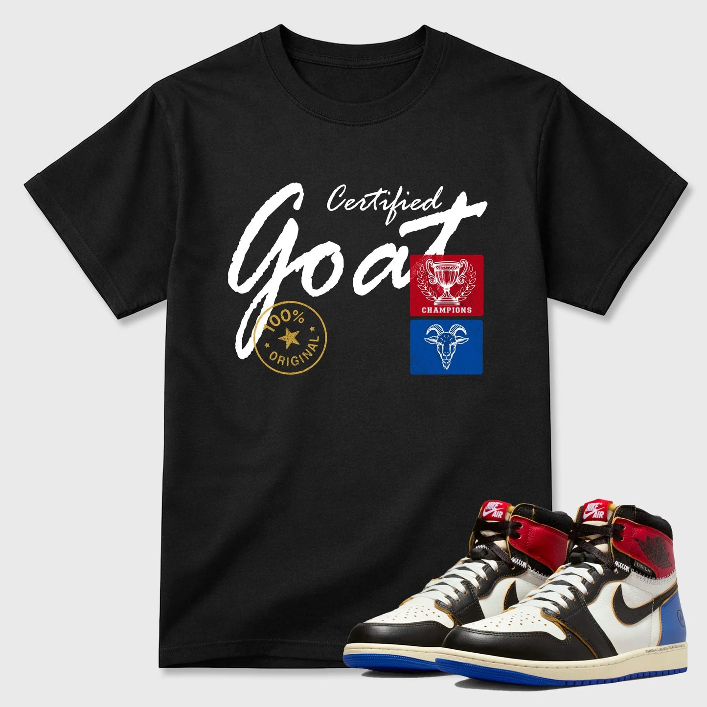 Certified Goat RUNIX Sneaker Tees - Air Jordan 1 Union x Fragment