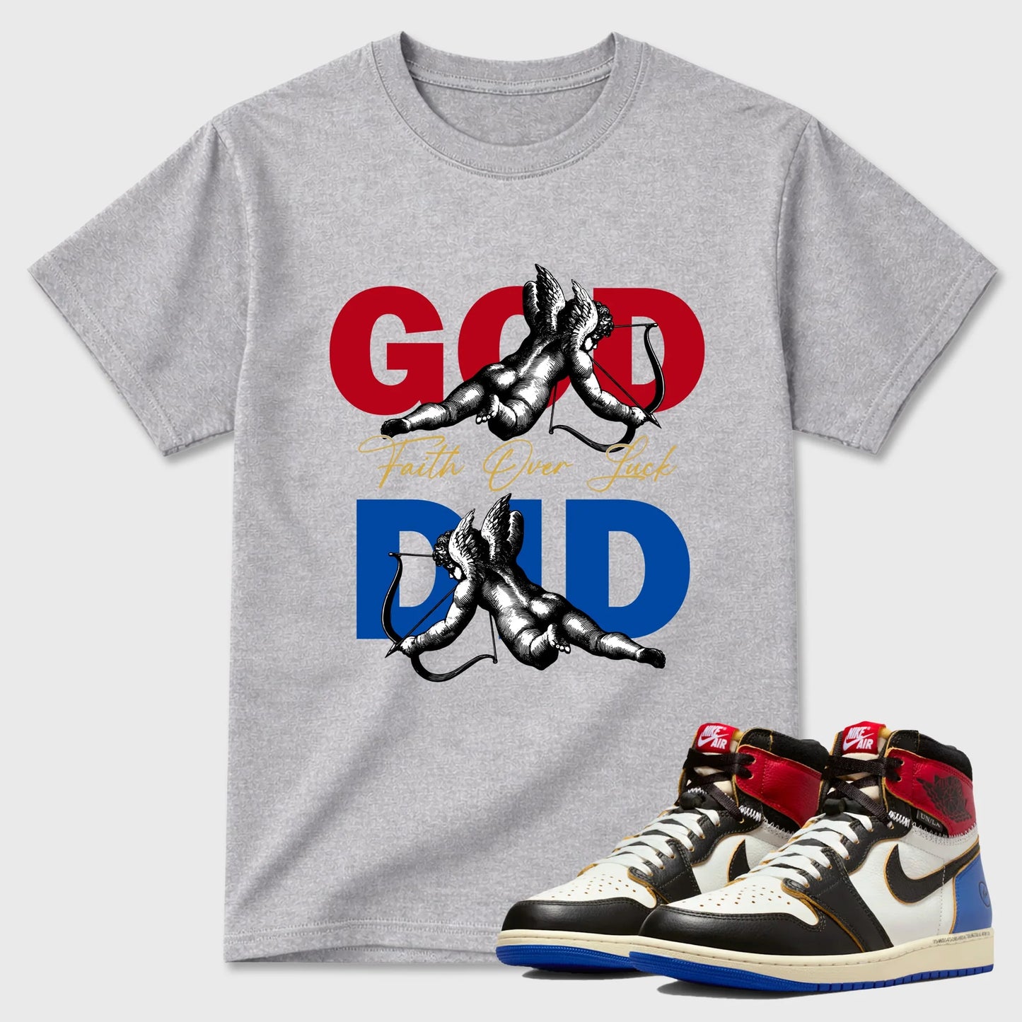 God Did RUNIX Sneaker Tees - Air Jordan 1 Union x Fragment