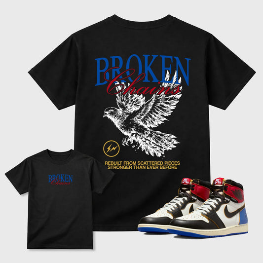 Broken Chains RUNIX Sneaker Tees - Air Jordan 1 Union x Fragment