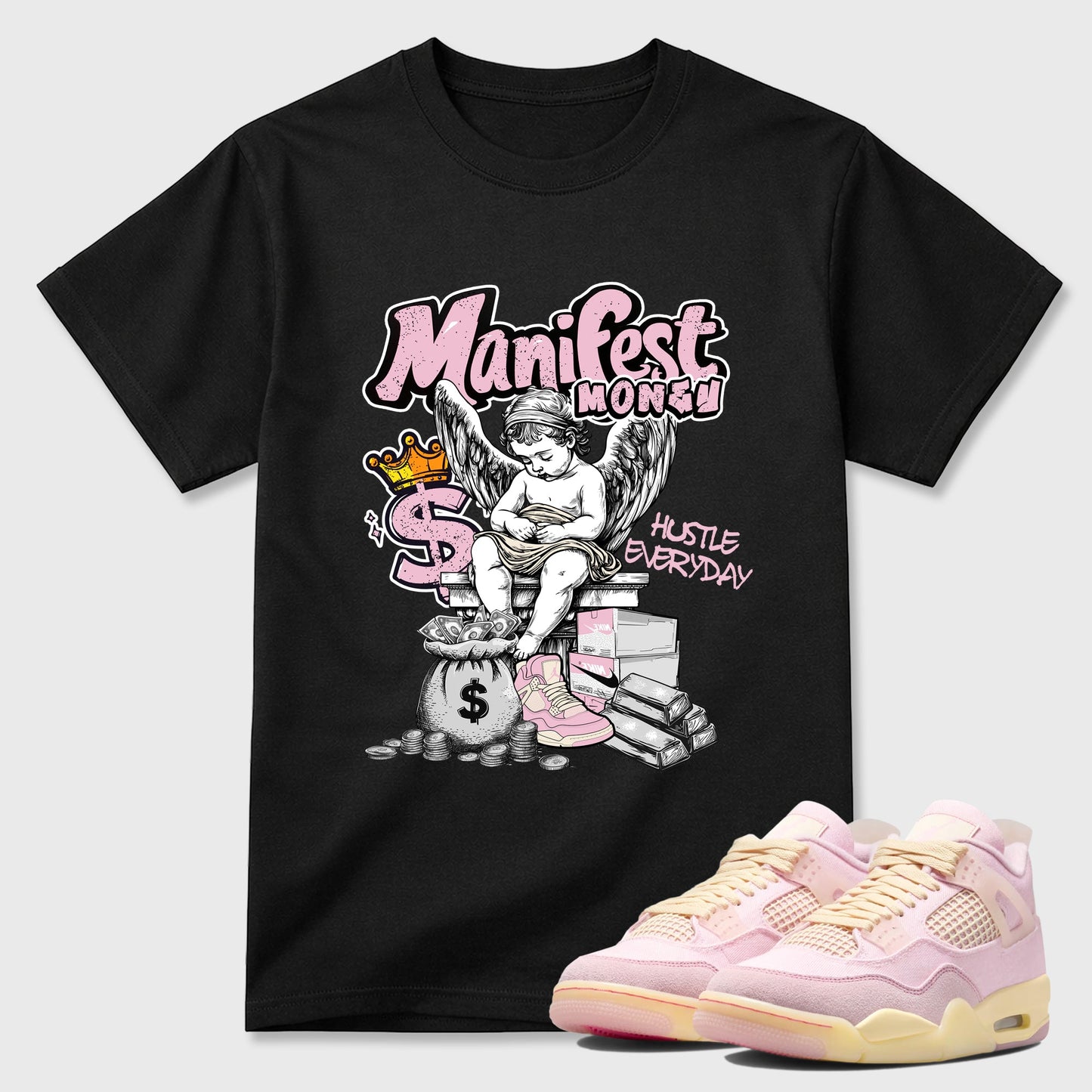Manifest Money  Sneaker Tees - Air Jordan 4 Iced Carmine