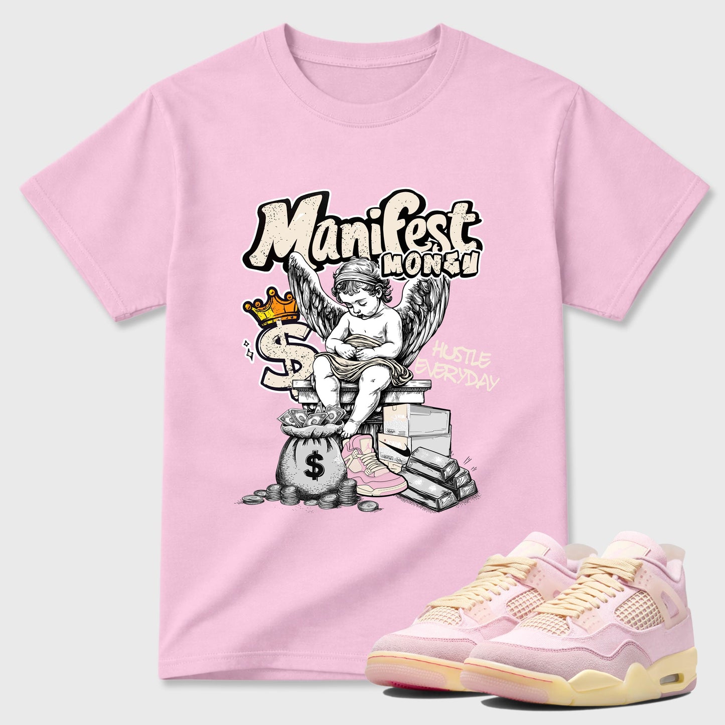 Manifest Money  Sneaker Tees - Air Jordan 4 Iced Carmine
