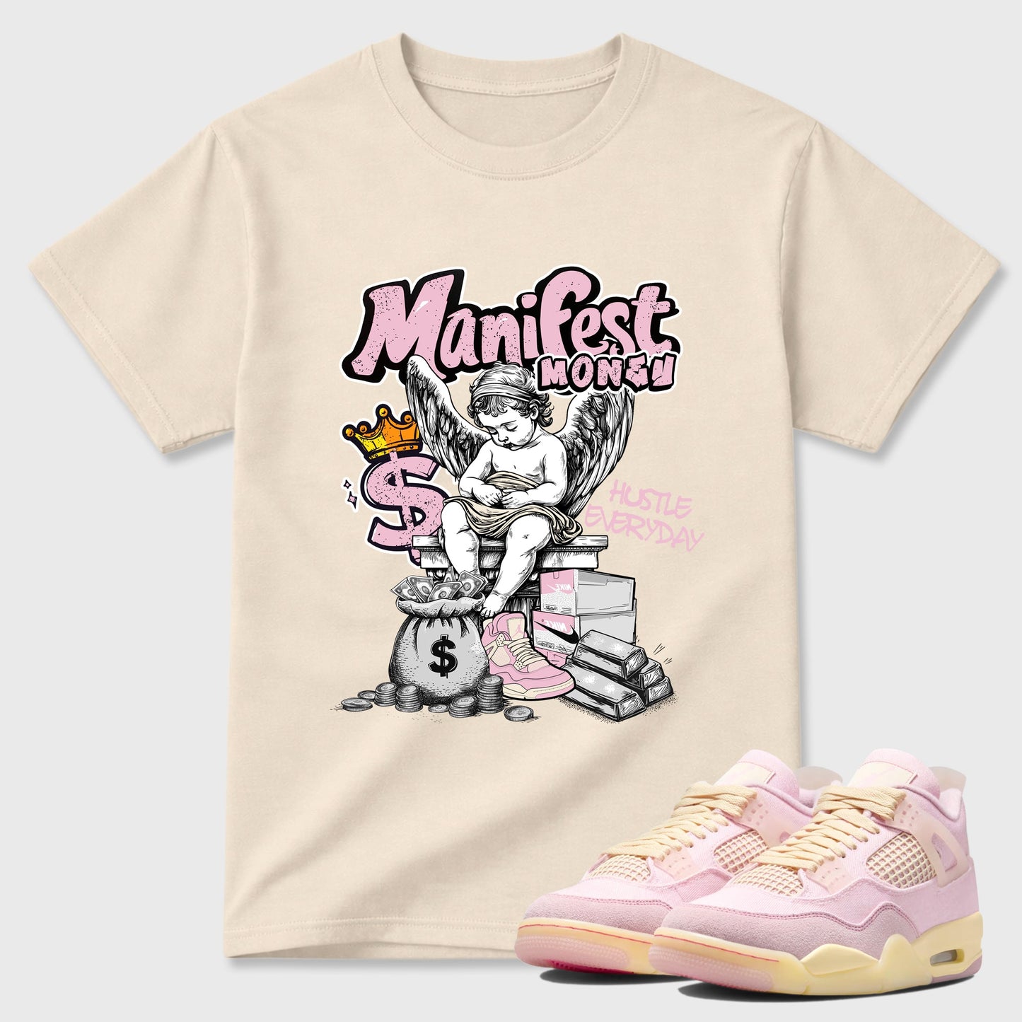 Manifest Money  Sneaker Tees - Air Jordan 4 Iced Carmine