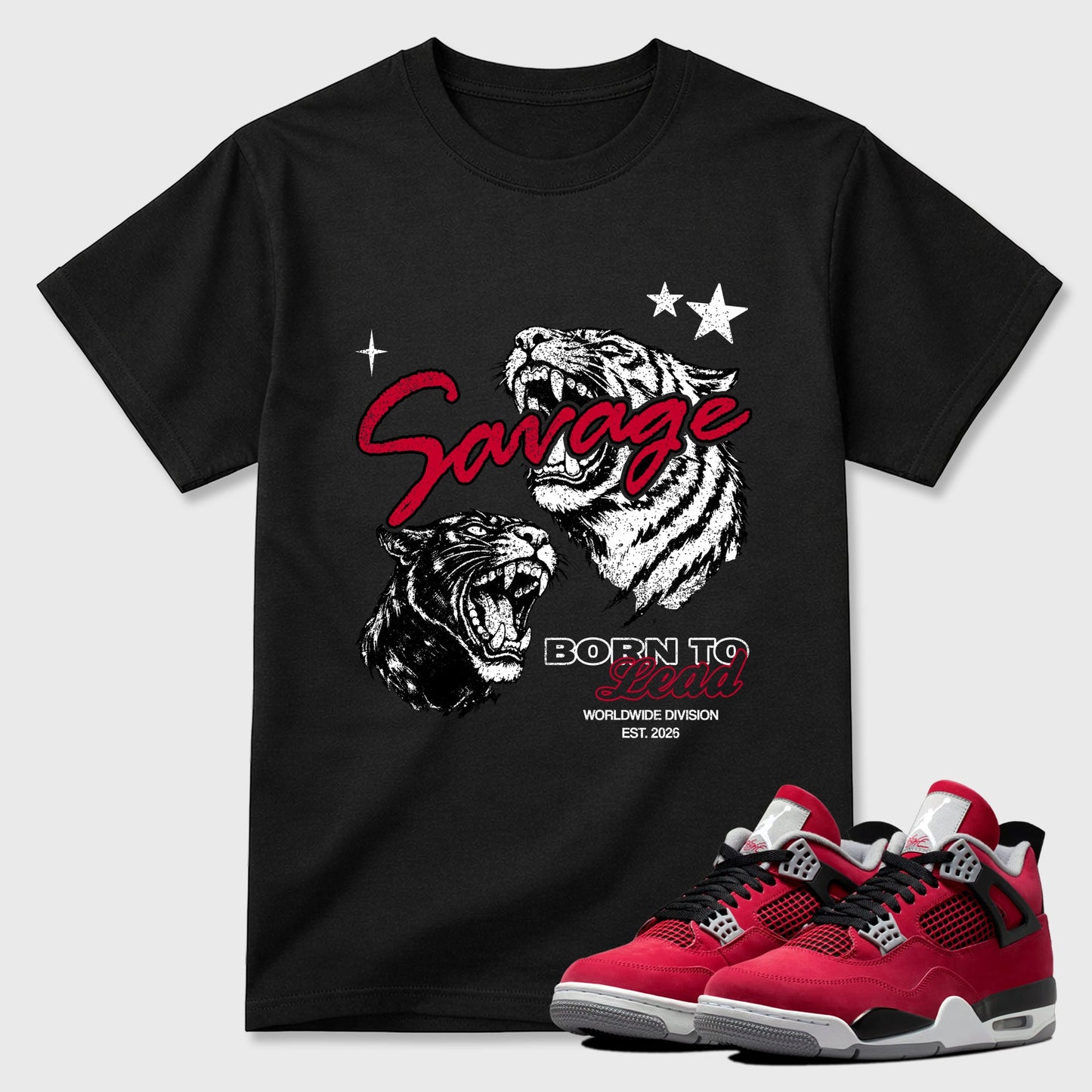 Vintage Savage  Sneaker Tees - Air Jordan 4 Toro Bravo