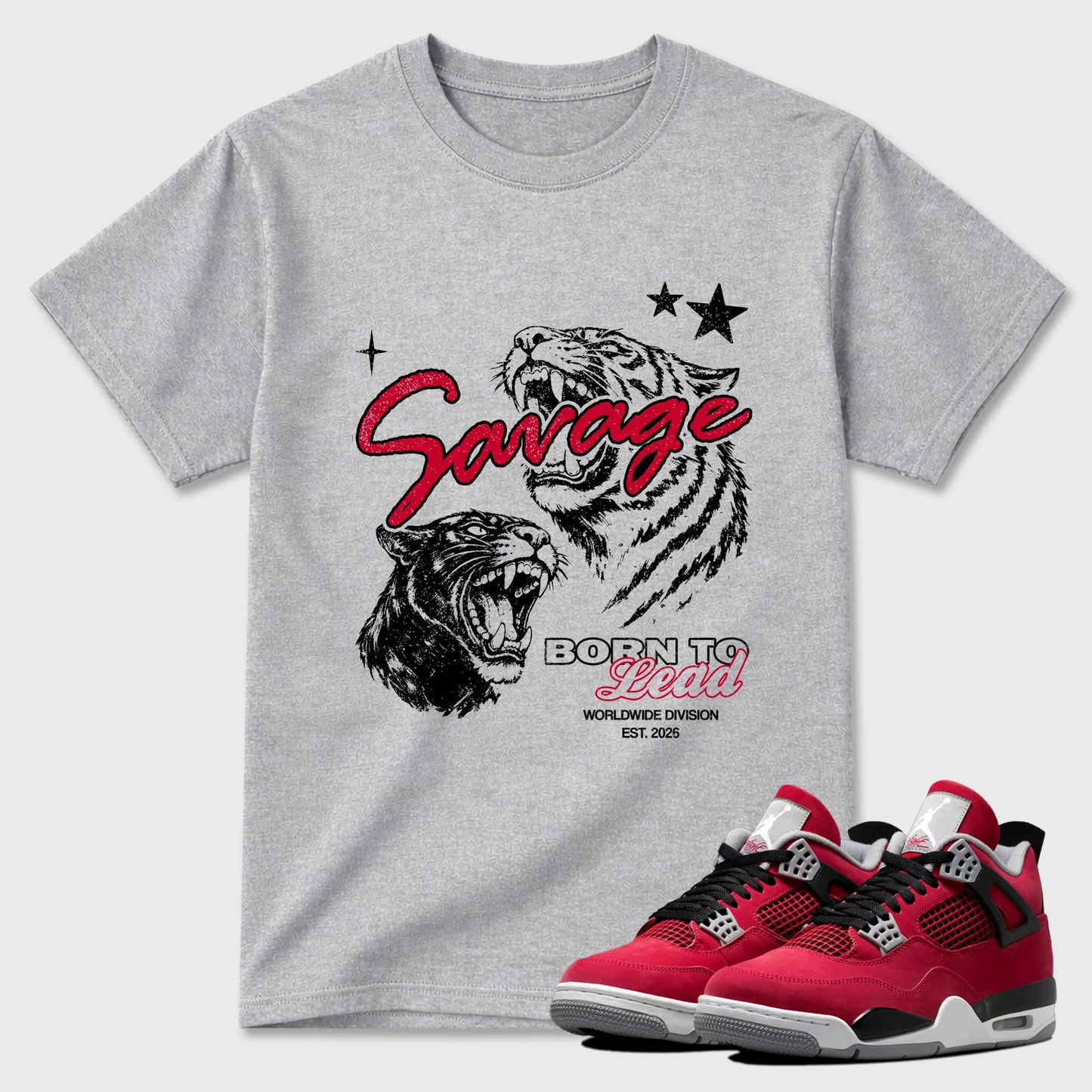 Vintage Savage  Sneaker Tees - Air Jordan 4 Toro Bravo