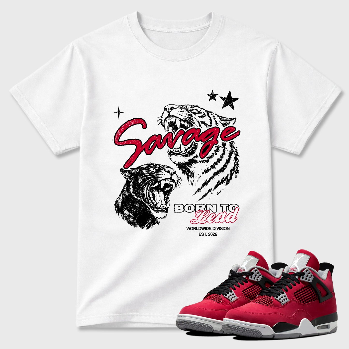 Vintage Savage  Sneaker Tees - Air Jordan 4 Toro Bravo