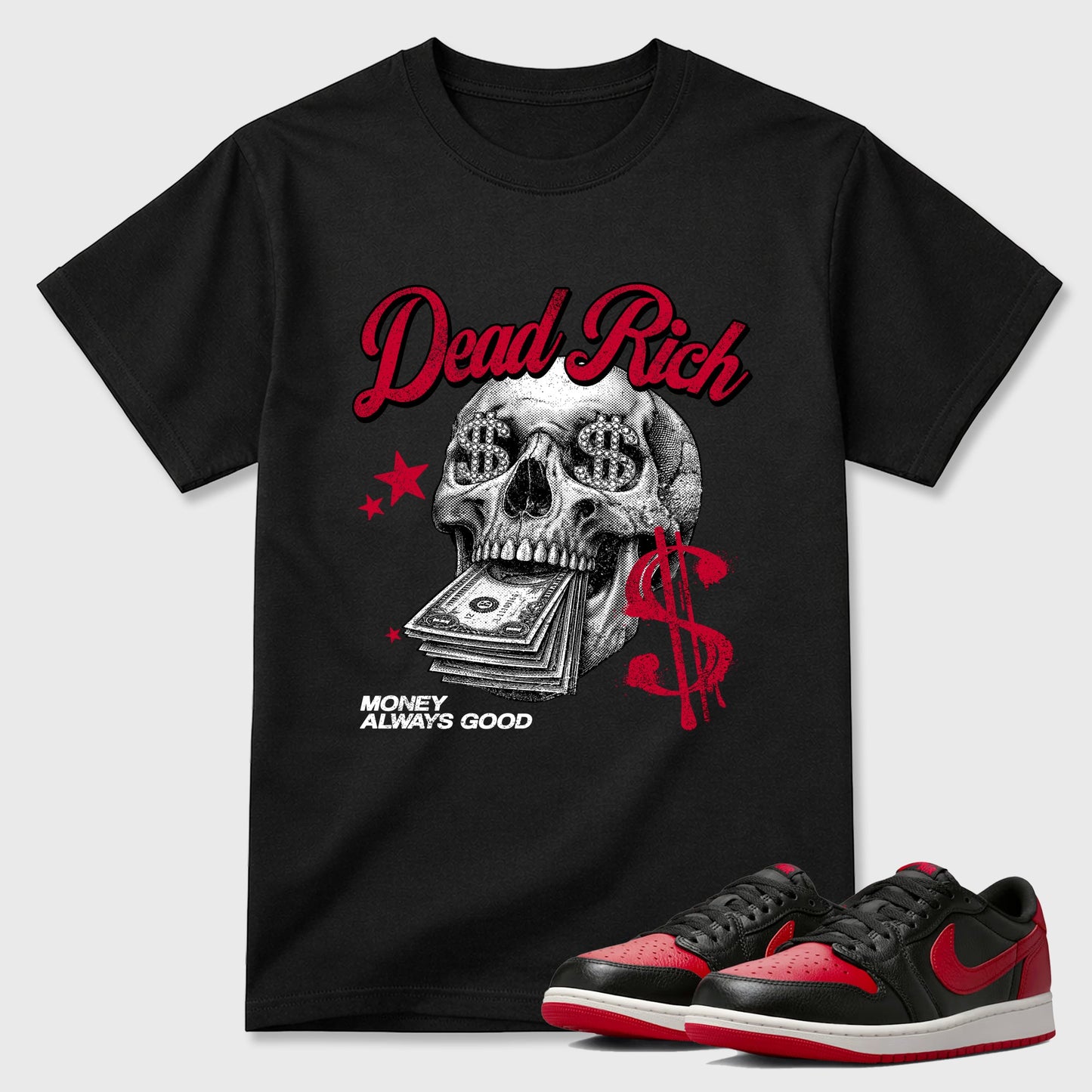 Dead Rich  Sneaker Tees - Air Jordan 1 Banned