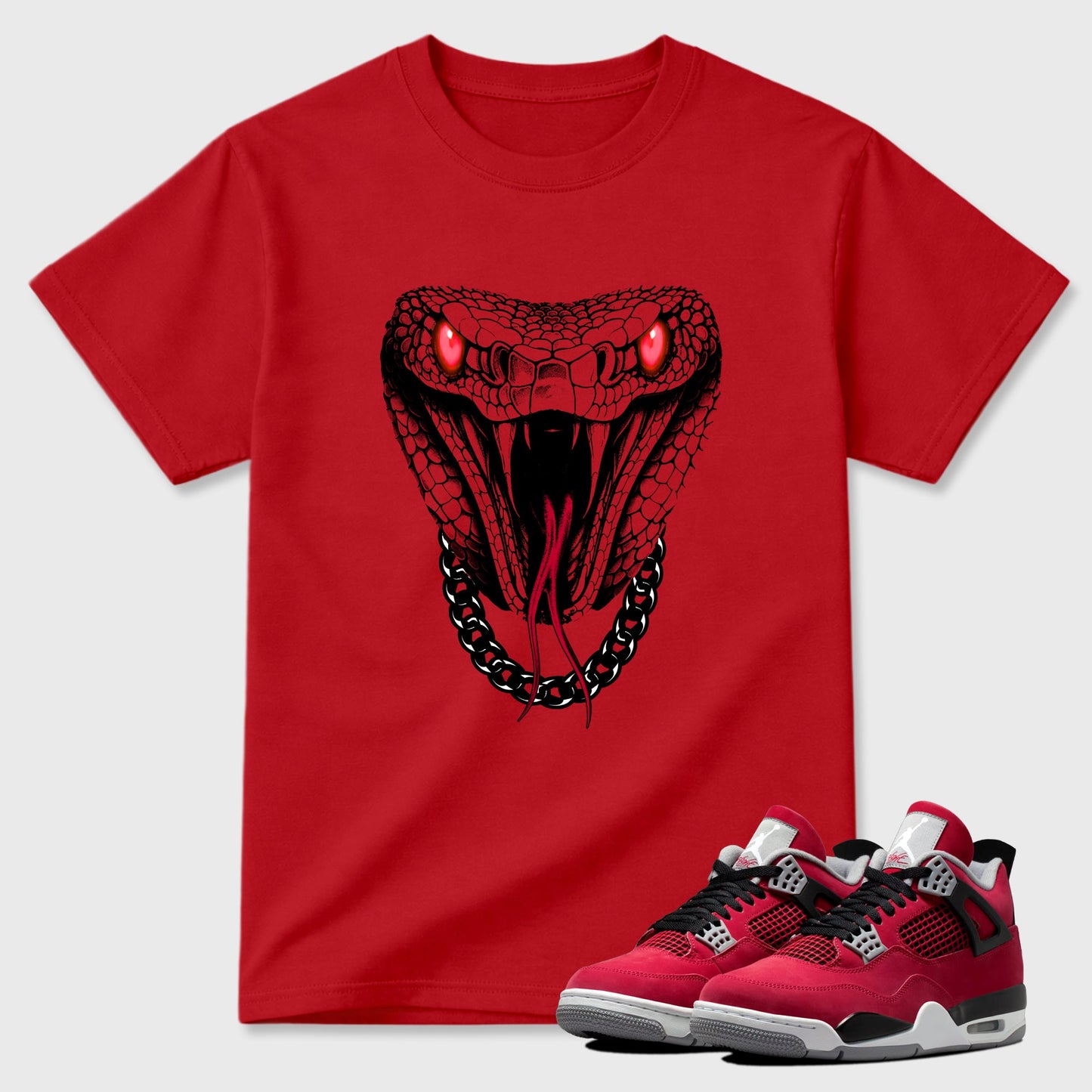 Venom Chain  Sneaker Tees - Air Jordan 4 Toro Bravo