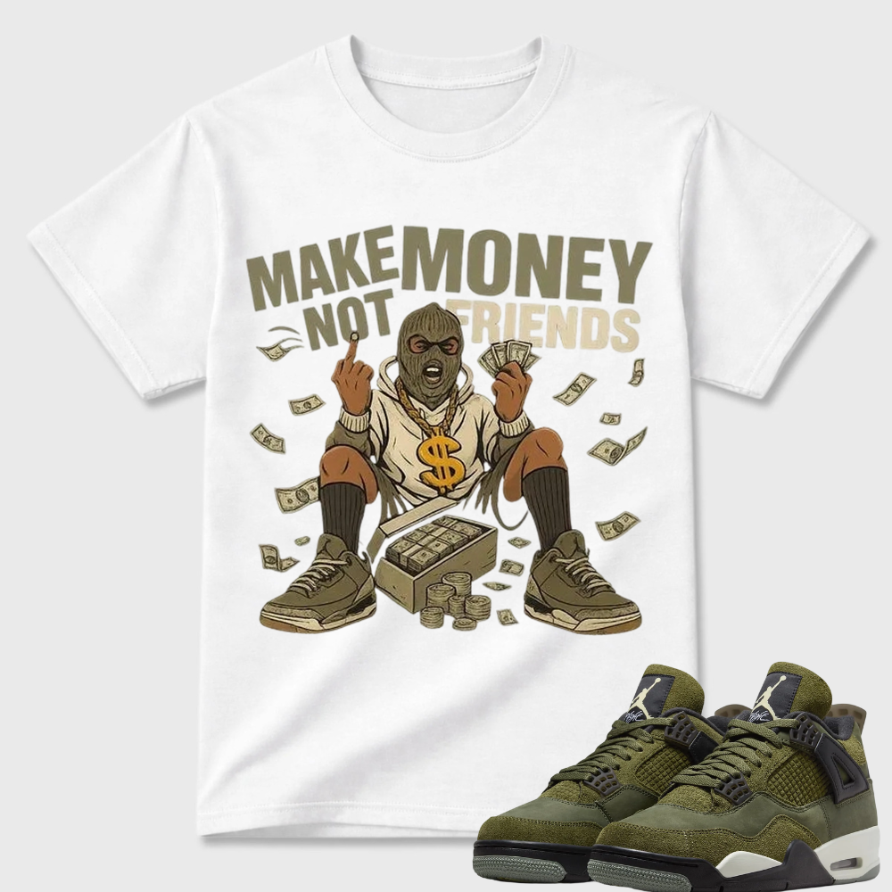 Make Money T Shirt To Match Jordan 3 Family Affair Medium Olive