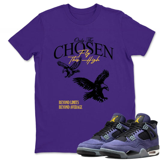 Only The Chosen Fly This High RUNIX Sneaker Tees - Air Jordan 4 Lakeshow