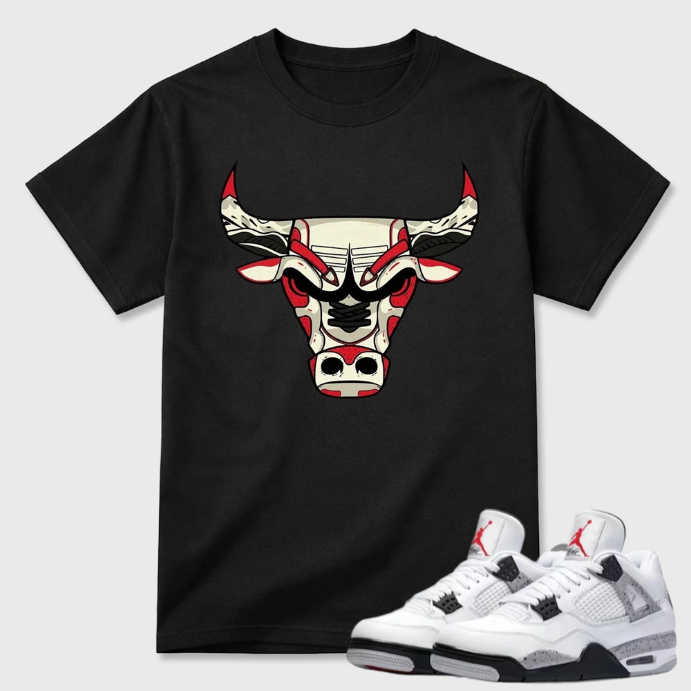 BULL!Jordan 4 Flight Club Sneaker Mactching T-Shirt