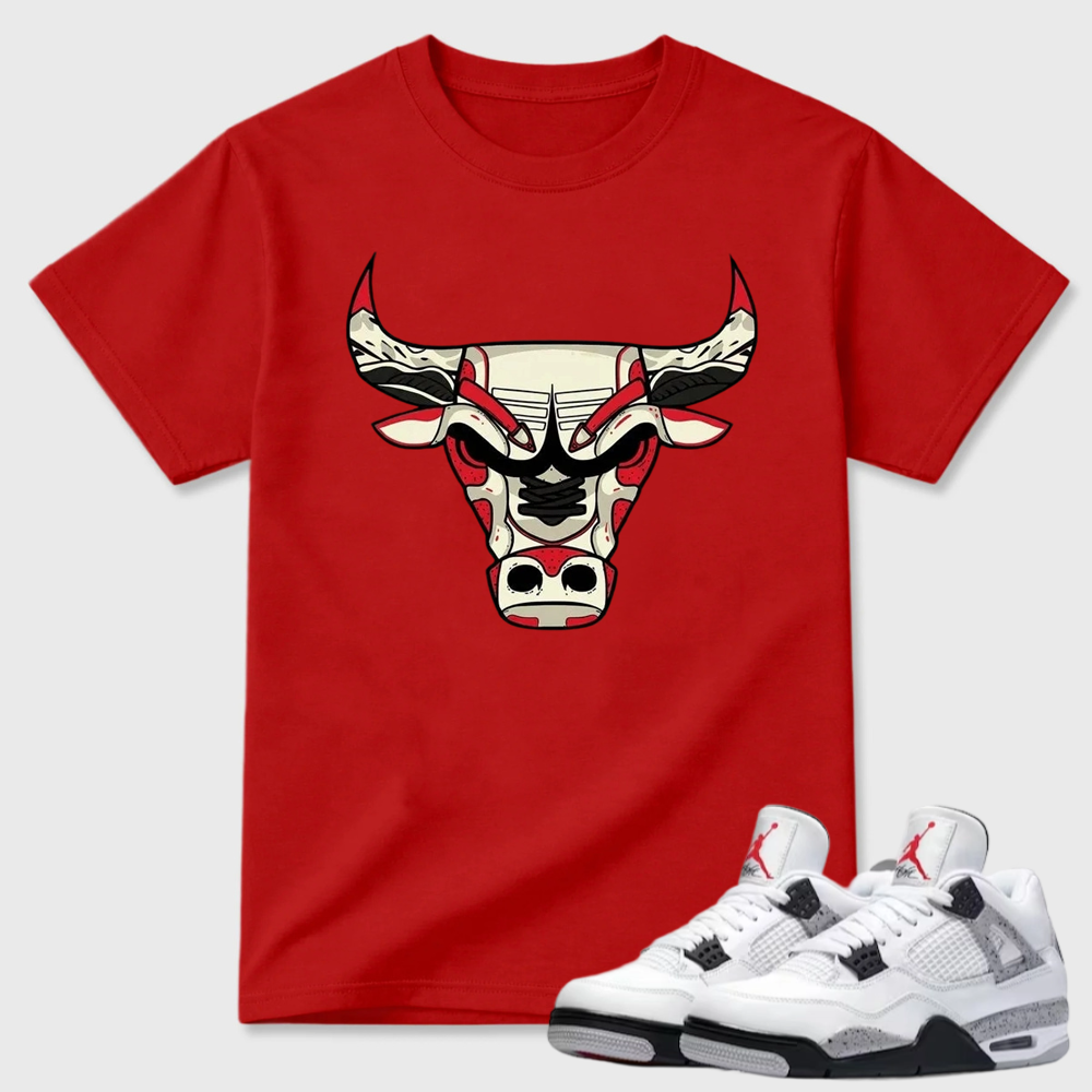 BULL!Jordan 4 Flight Club Sneaker Mactching T-Shirt