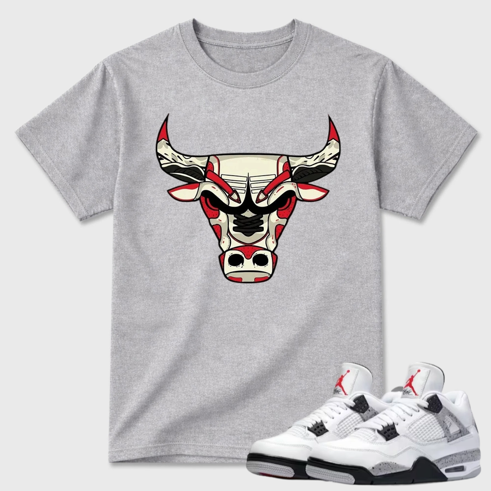 BULL!Jordan 4 Flight Club Sneaker Mactching T-Shirt