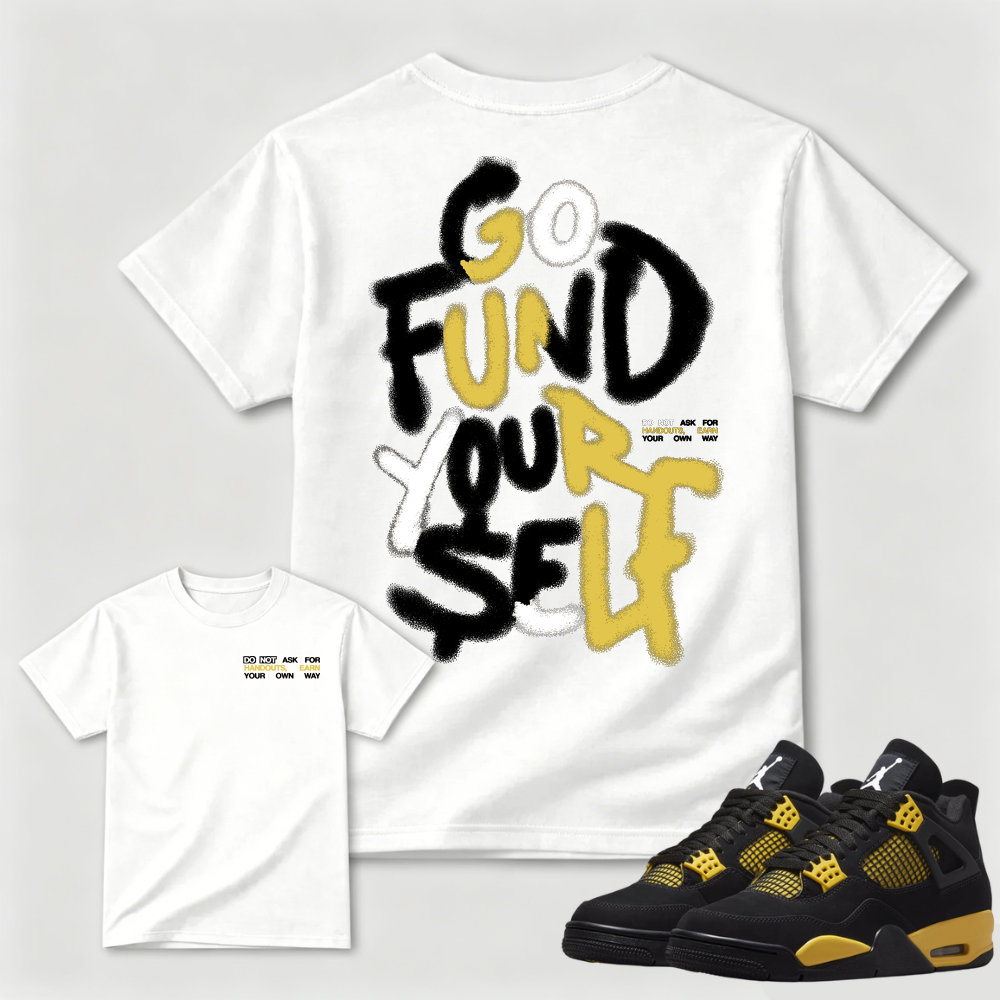 Go Fund Yourself Graffiti AJ4 Matching Tee