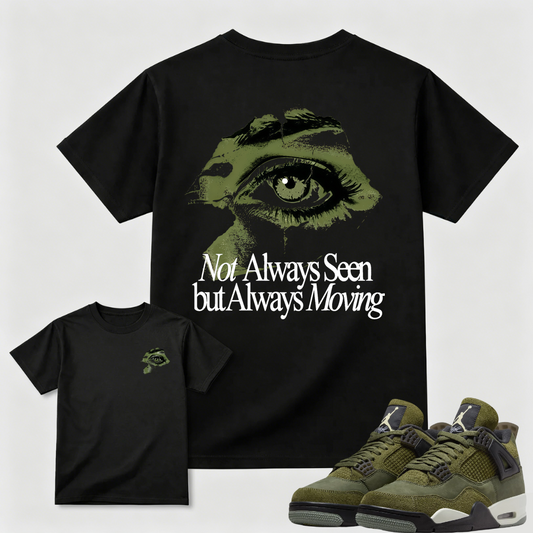 Eyes On The Move Olive AJ4 Matching Tee