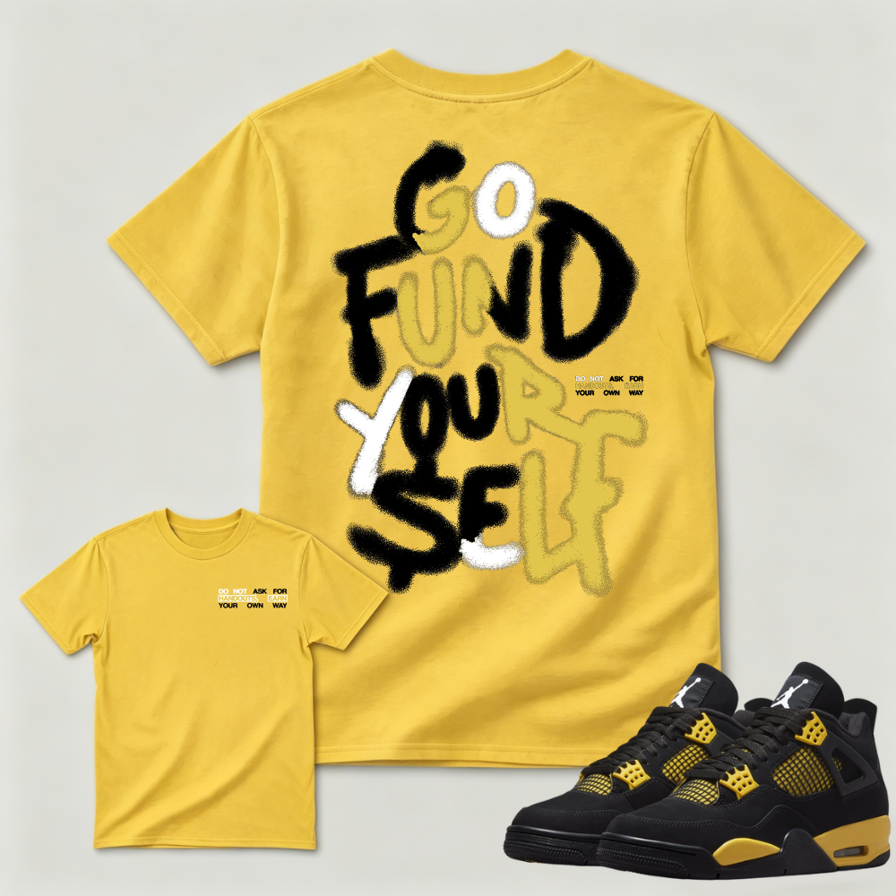 Go Fund Yourself Graffiti AJ4 Matching Tee