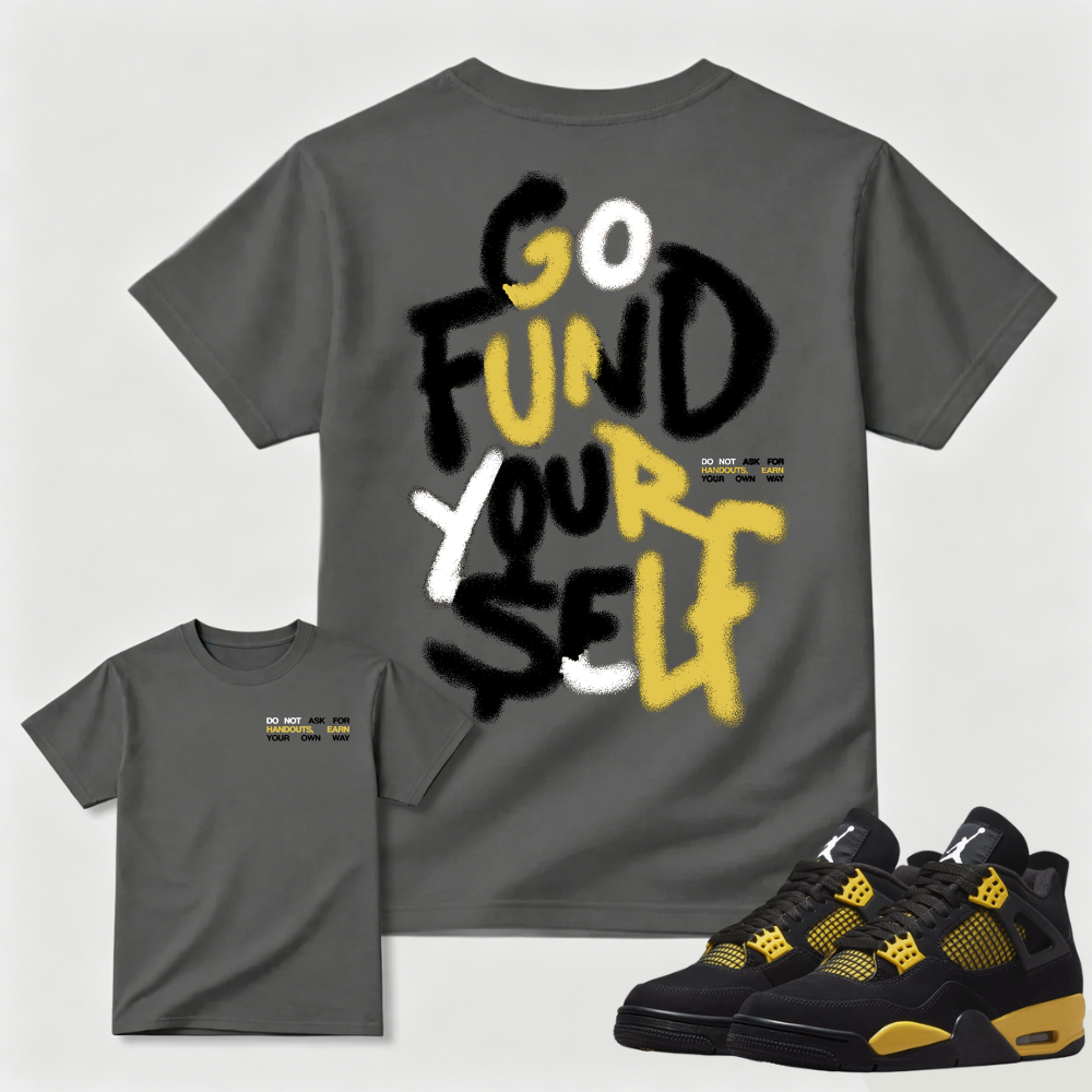 Go Fund Yourself Graffiti AJ4 Matching Tee