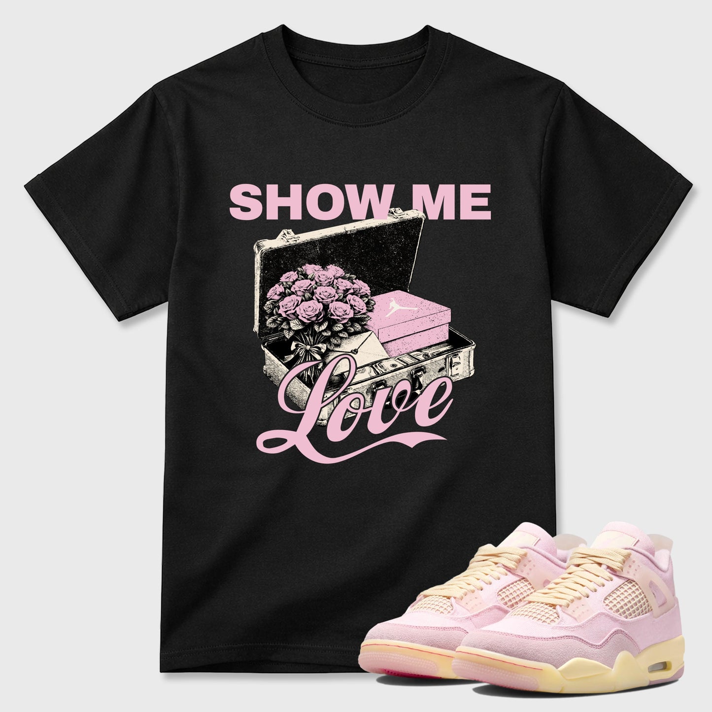 Show Me Love  Sneaker Tees - Air Jordan 4 Iced Carmine