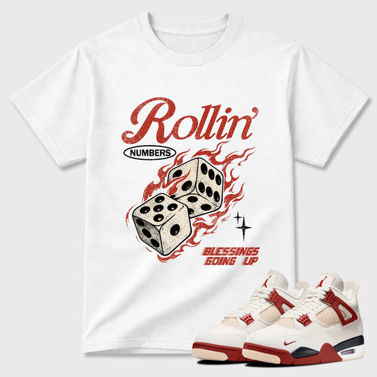 Rollin Numbers  Sneaker Tees - Air Jordan 4 Brick After Brick