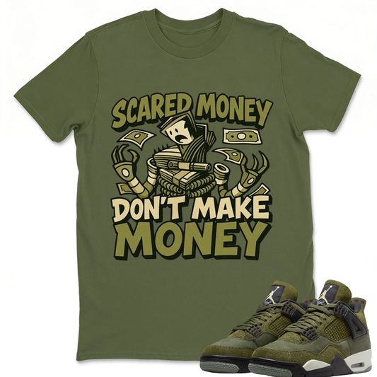 Scared Money Don't Make Money AJ 4 Matching Shirt