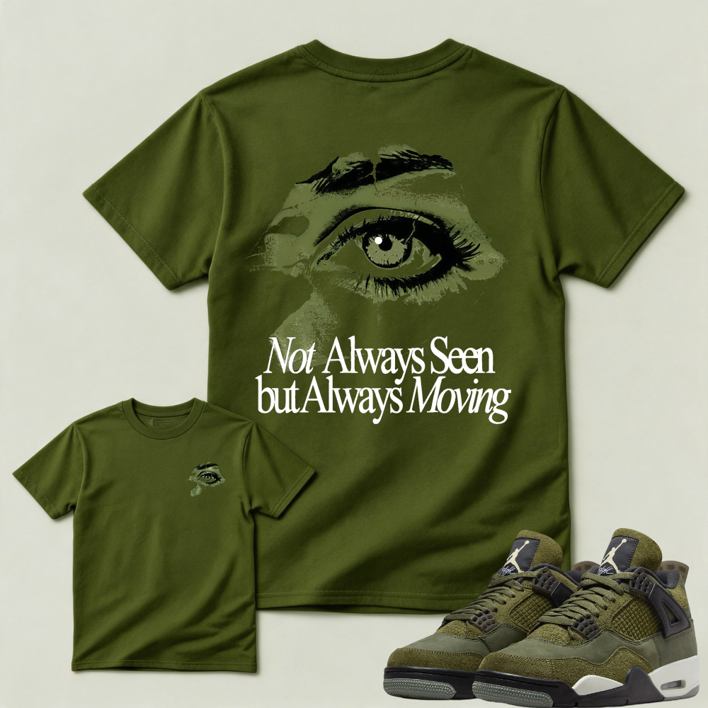 Eyes On The Move Olive AJ4 Matching Tee