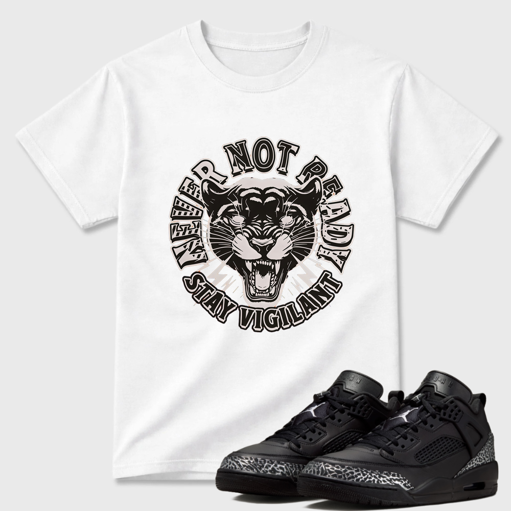 Never Not Ready Panther AJ 4 Matching Shirt