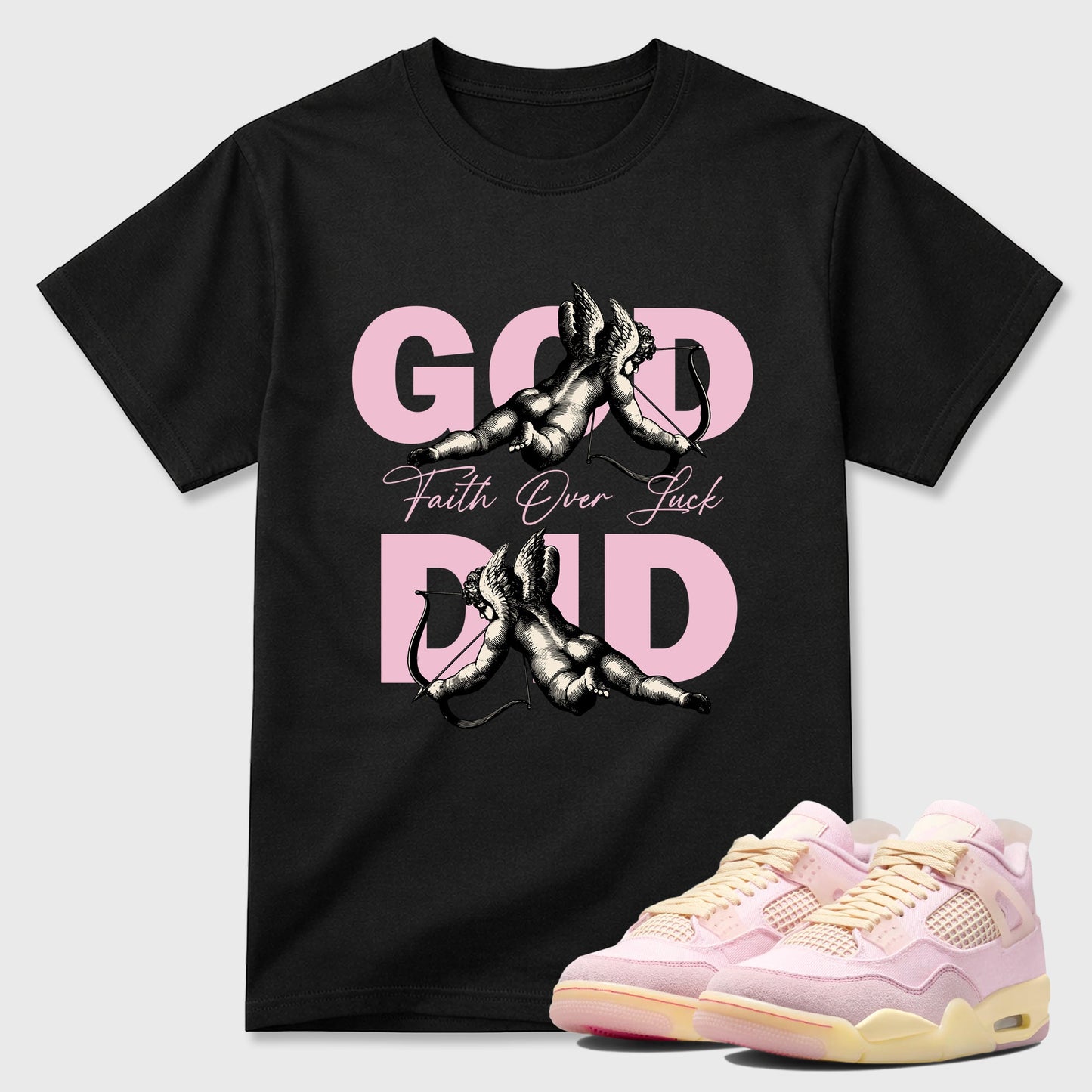 God Did  Sneaker Tees - Air Jordan 4 Iced Carmine