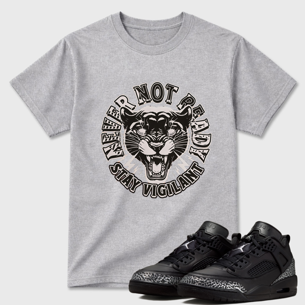 Never Not Ready Panther AJ 4 Matching Shirt