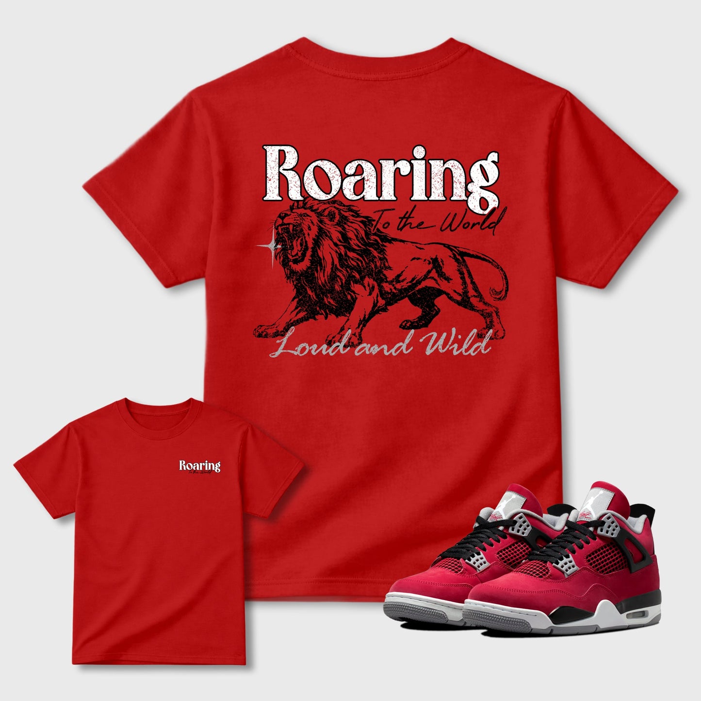 Roaring To the World  Sneaker Tees - Air Jordan 4 Toro Bravo