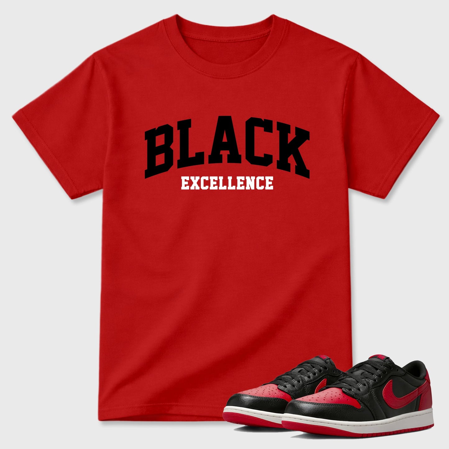 Varsity Black Excellence  Sneaker Tees - Air Jordan 1 Banned