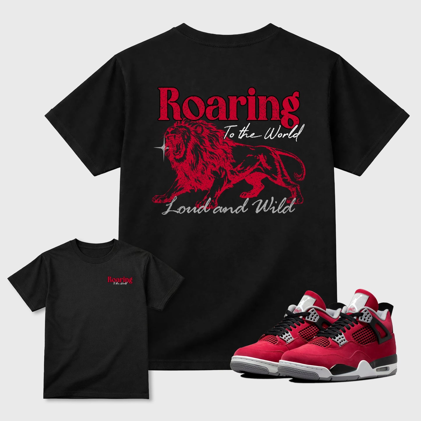 Roaring To the World  Sneaker Tees - Air Jordan 4 Toro Bravo