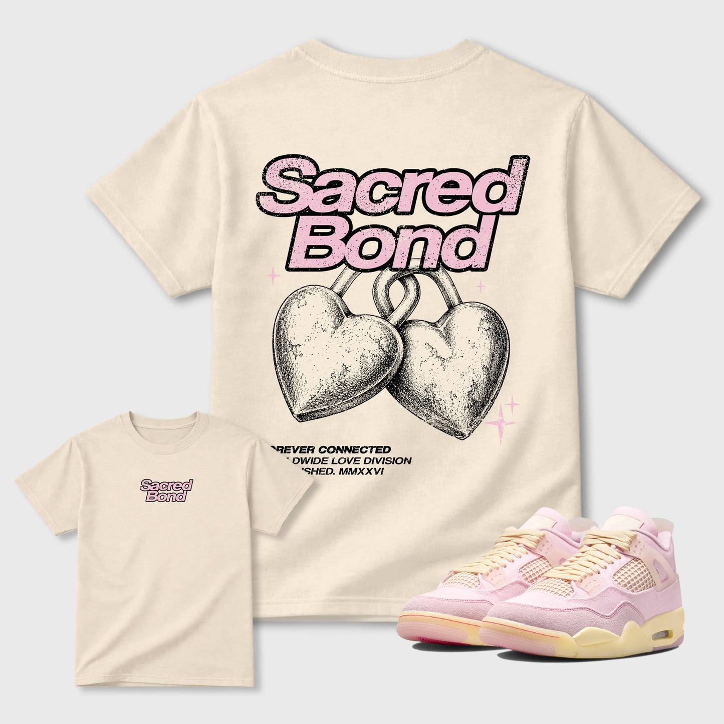 Sacred Bond  Sneaker Tees - Air Jordan 4 Iced Carmine
