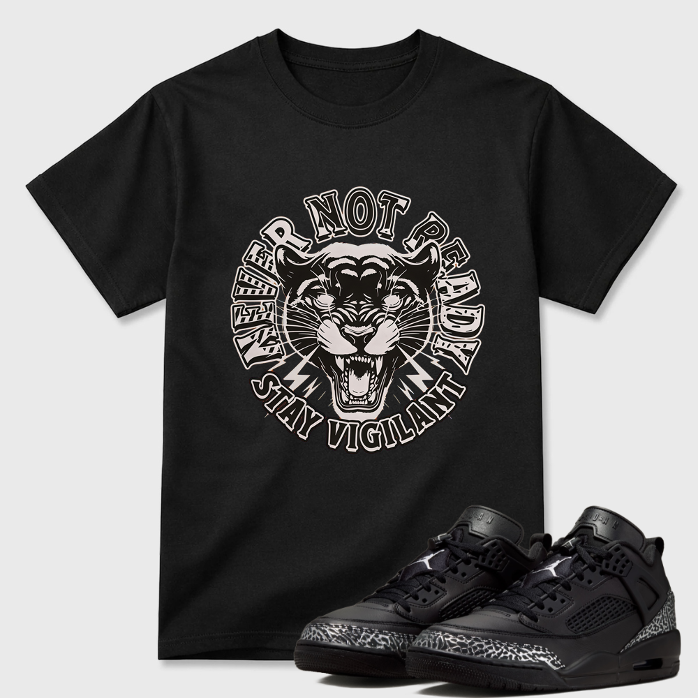 Never Not Ready Panther AJ 4 Matching Shirt
